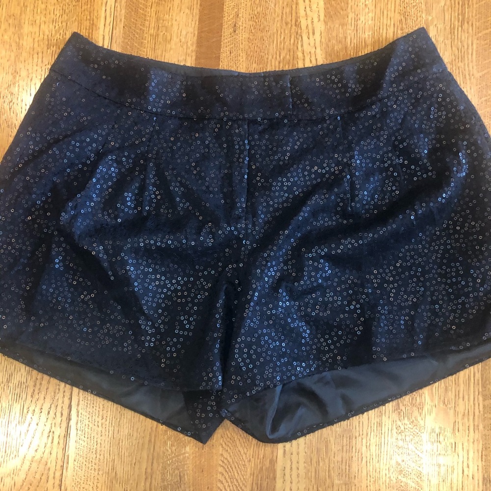 Black sequenced women’s dress shorts